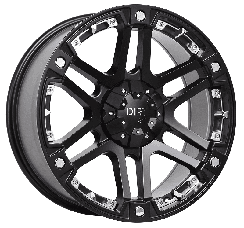 DIRT A.T D01 Flatblack Chrome inserts 9x20 6x114,3/120 ET20 CB73,1